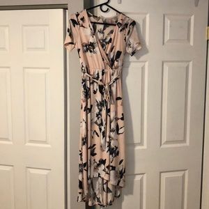 Pink Blush Light Pink Floral Maternity Dress